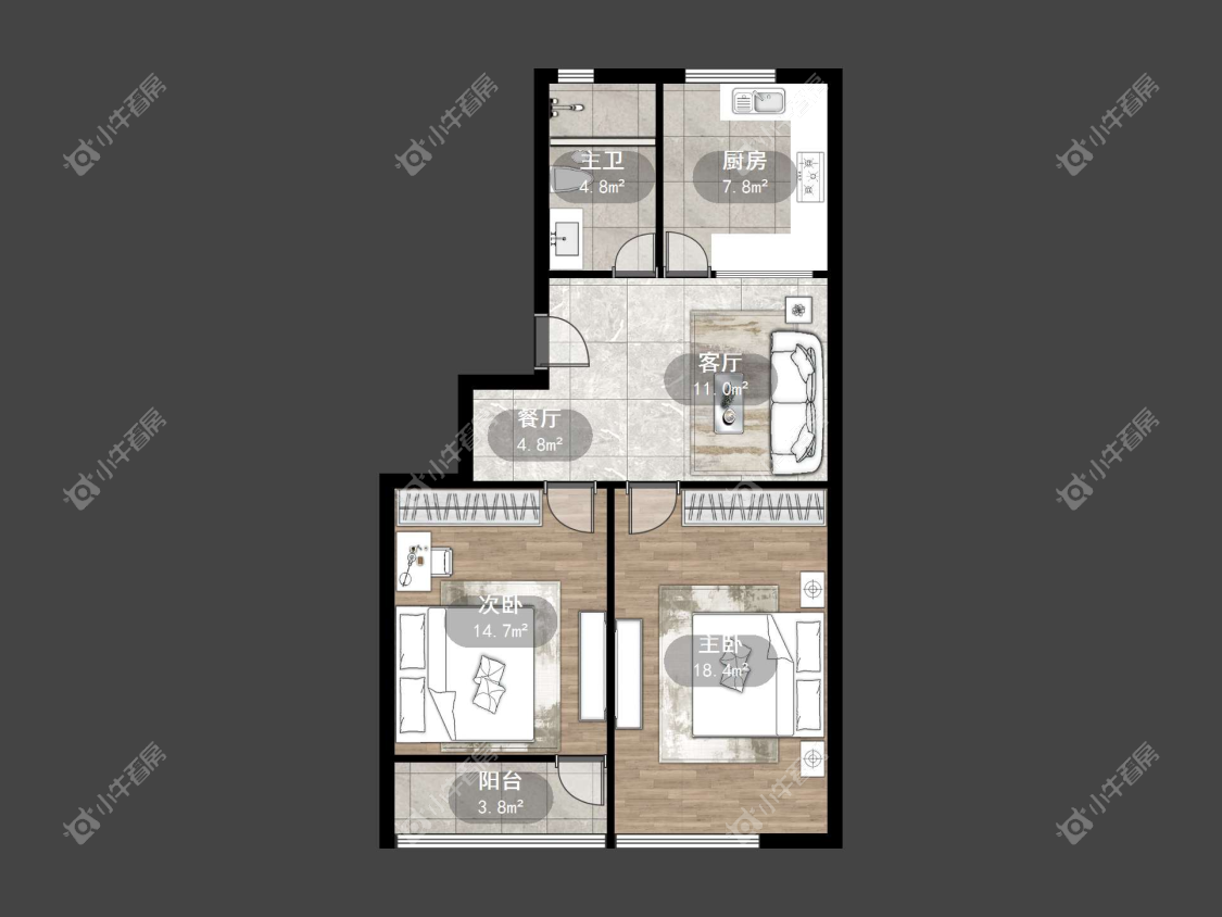 镇江金谷苑在售二手房源户型图_小牛看房