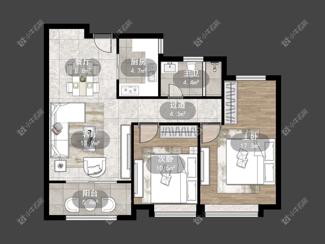 镇江中南君悦府中南一期在售二手房源户型图_小牛看房