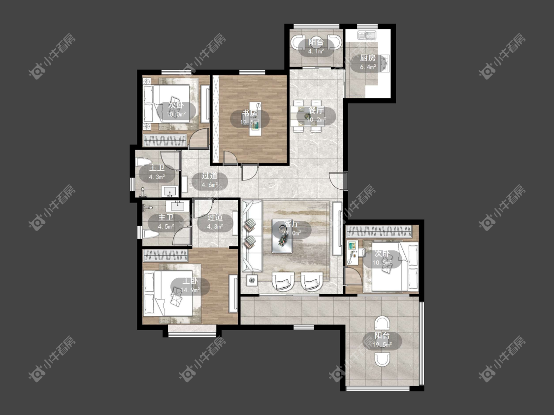 镇江天波城在售二手房源户型图_小牛看房