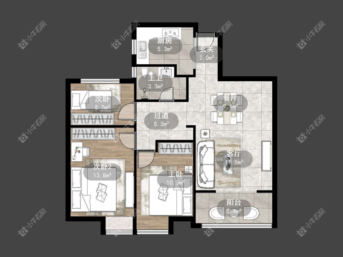 镇江国信宜和在售二手房源户型图_小牛看房