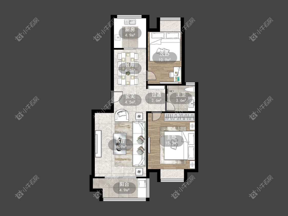 镇江江南人家在售二手房源室内图_小牛看房