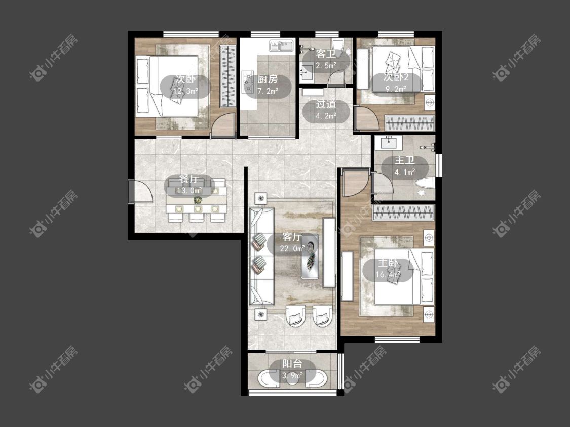 镇江欧洲城在售二手房源户型图_小牛看房