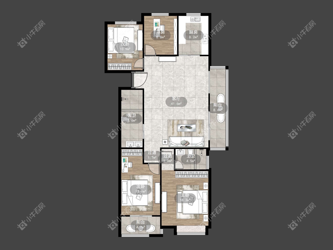 镇江大亚第一城在售二手房源户型图_小牛看房
