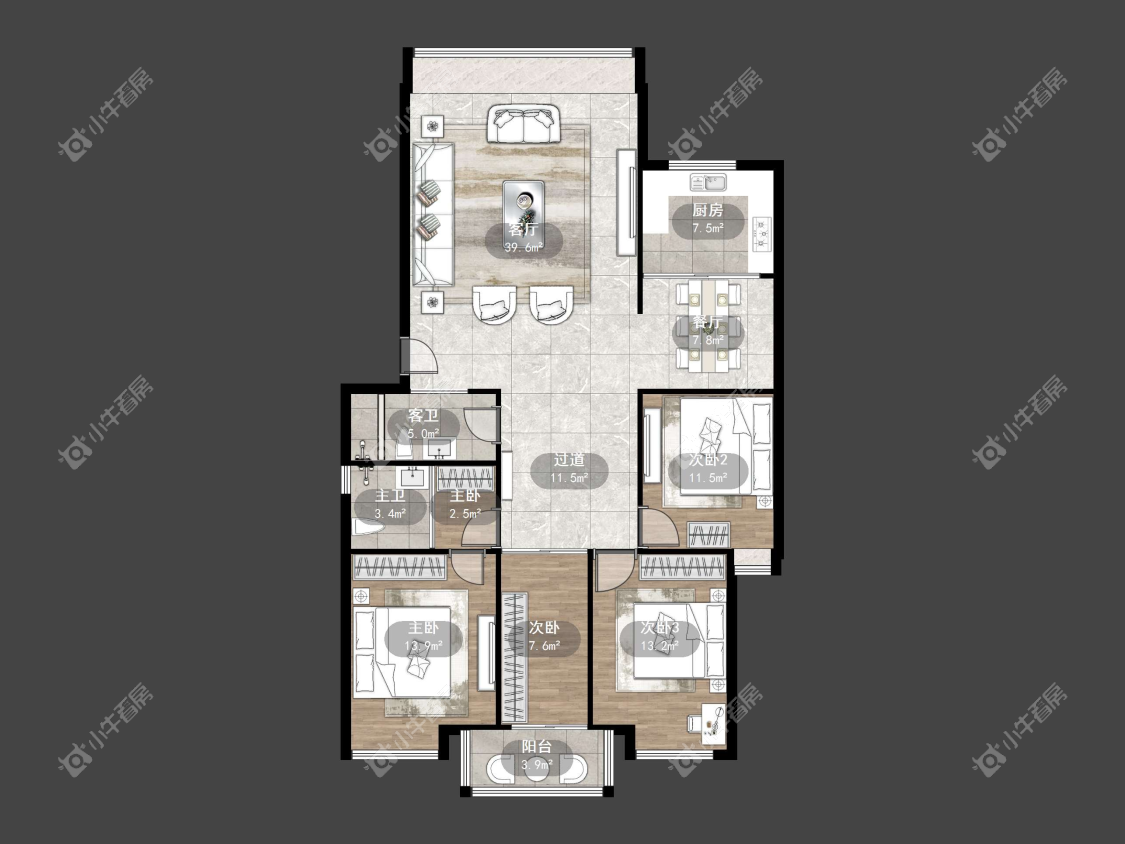 镇江凤翔花园在售二手房源户型图_小牛看房
