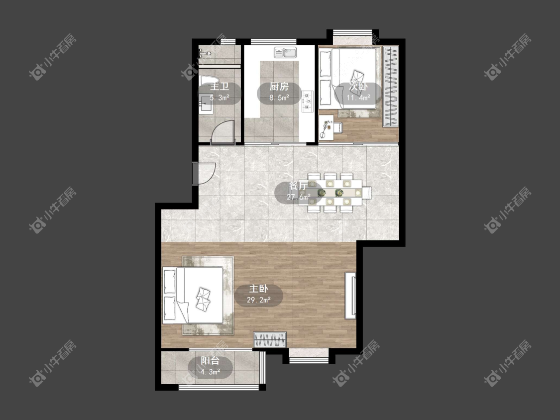 镇江锦尚名都在售二手房源户型图_小牛看房