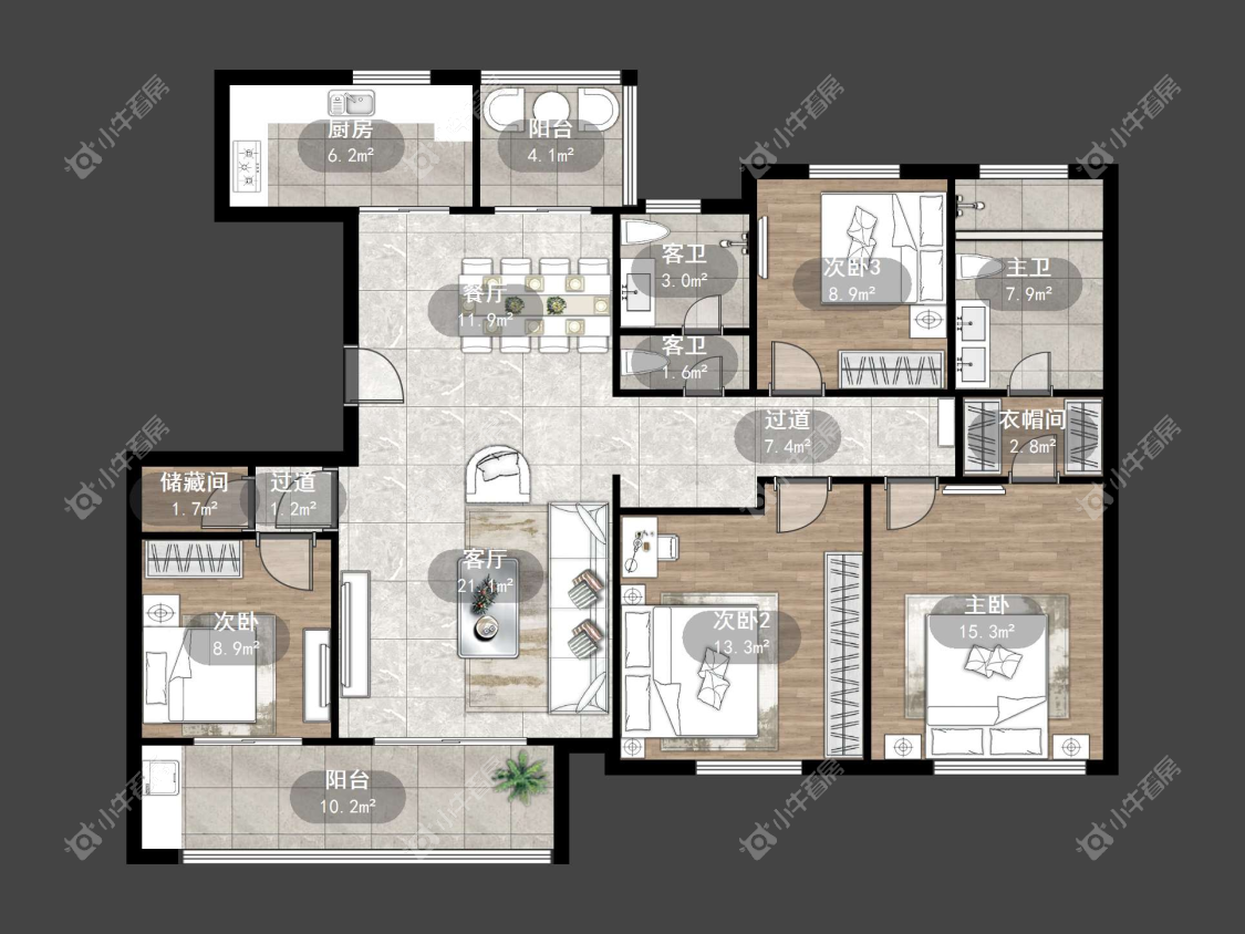 镇江中南熙悦城中南二期在售二手房源户型图_小牛看房