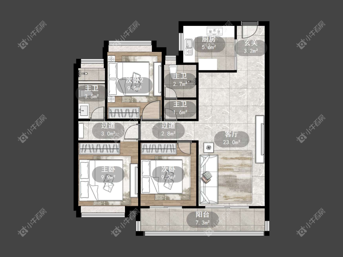 镇江碧桂园樾府在售二手房源户型图_小牛看房