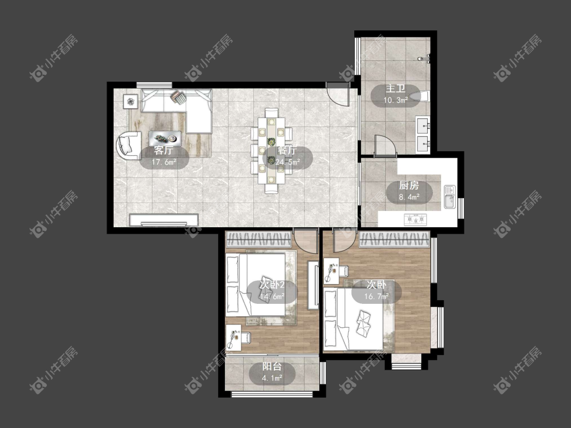 镇江鑫福苑在售二手房源户型图_小牛看房