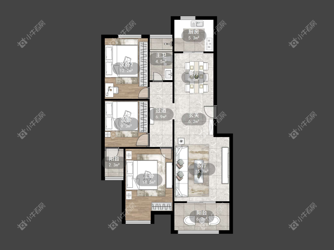 镇江嘉源首府在售二手房源户型图_小牛看房