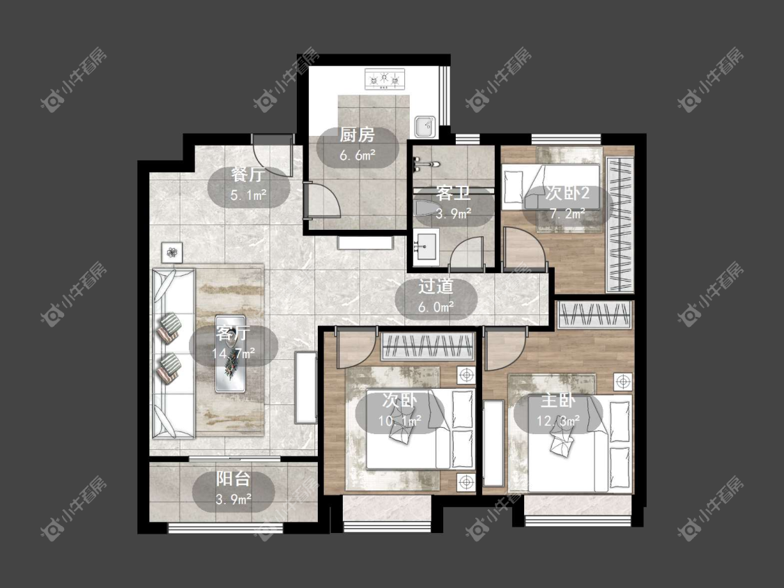 镇江爱家尚城在售二手房源户型图_小牛看房