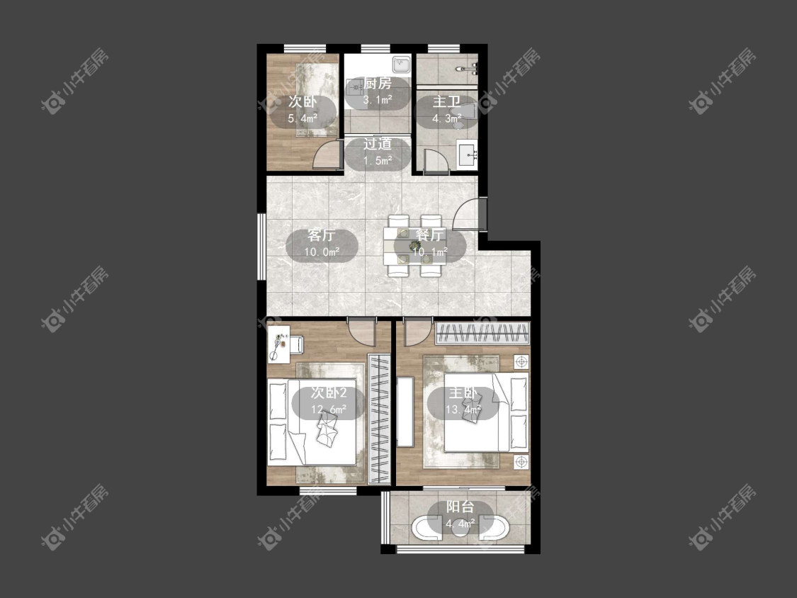 镇江丹金家园在售二手房源户型图_小牛看房