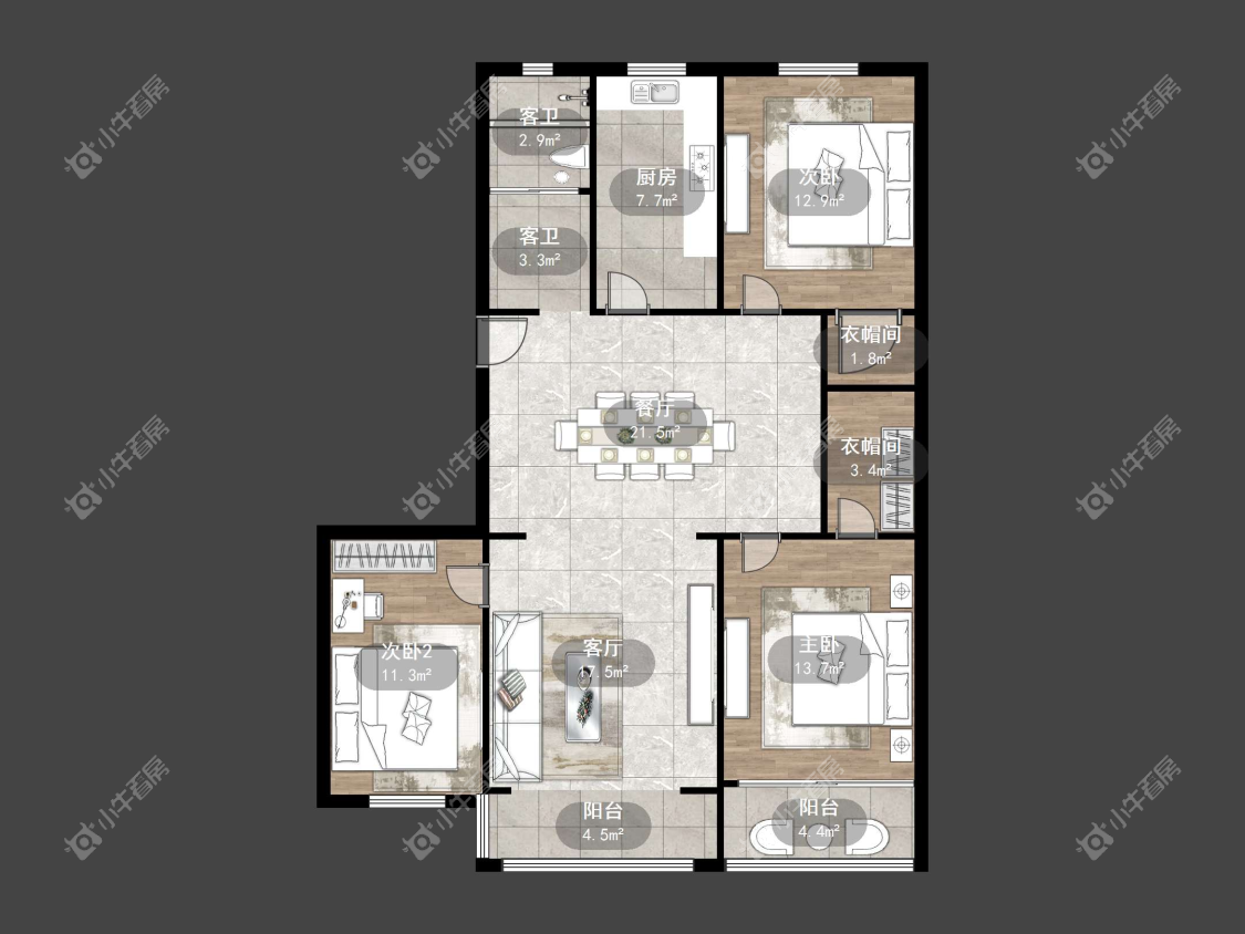 镇江金太阳牡丹苑在售二手房源户型图_小牛看房