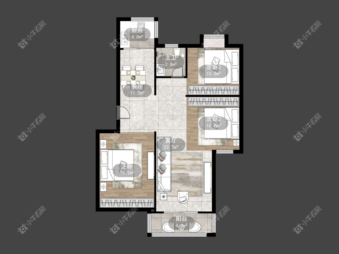 镇江江南人家在售二手房源户型图_小牛看房