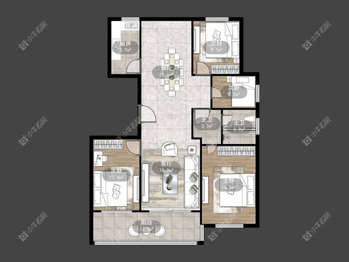 镇江珑蟠里在售二手房源户型图_小牛看房