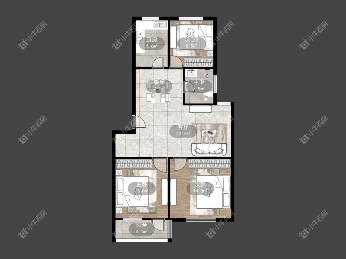 镇江伊甸园在售二手房源户型图_小牛看房