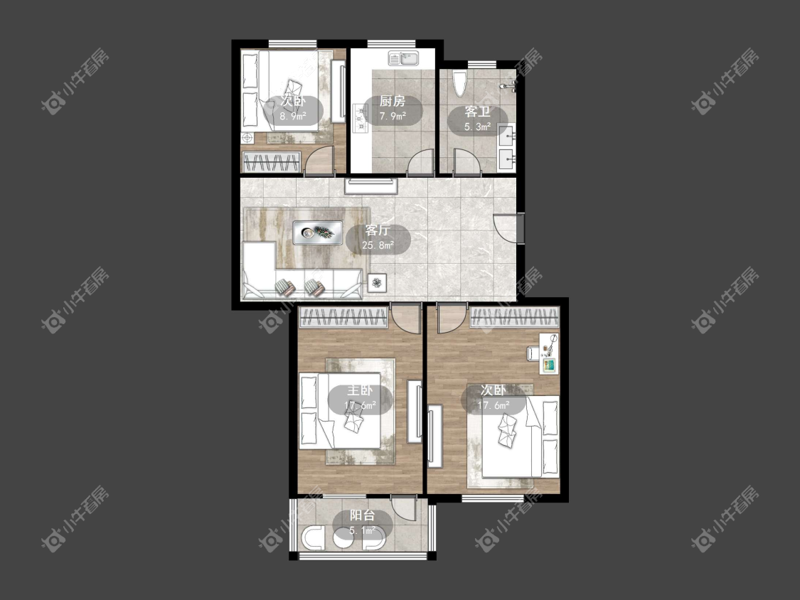 镇江开发区车站村郭家组在售二手房源户型图_小牛看房