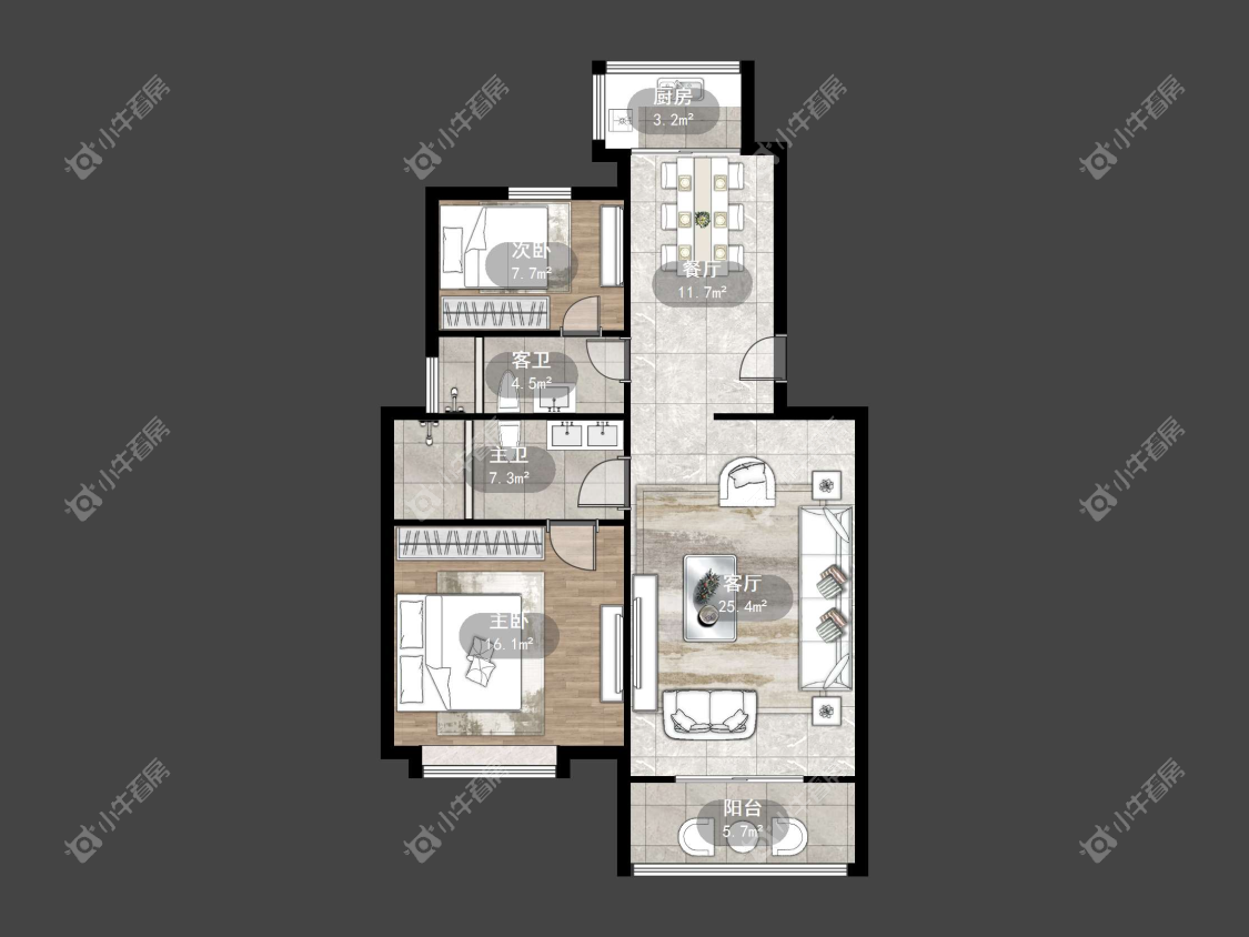镇江幸福三区在售二手房源户型图_小牛看房
