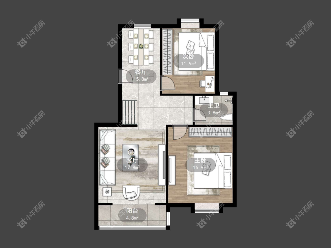 镇江凰嘉花苑在售二手房源户型图_小牛看房