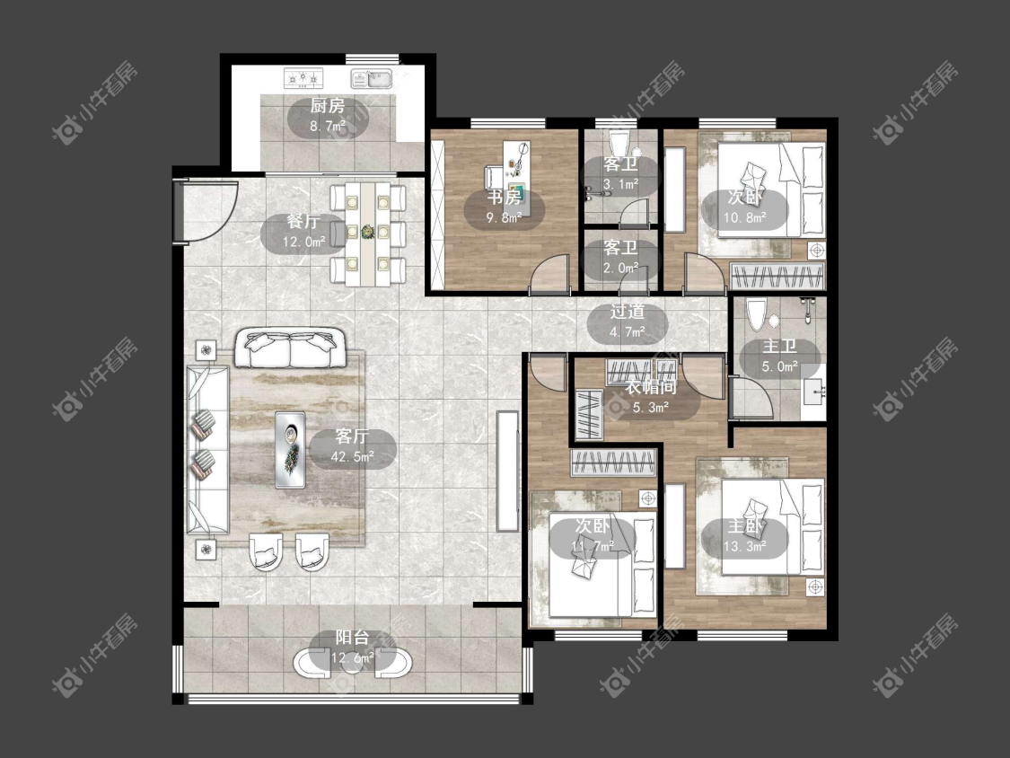 镇江华都翰林府在售二手房源户型图_小牛看房