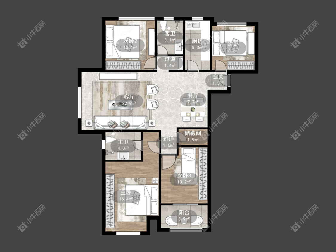镇江吾悦华府（丹阳）在售二手房源户型图_小牛看房