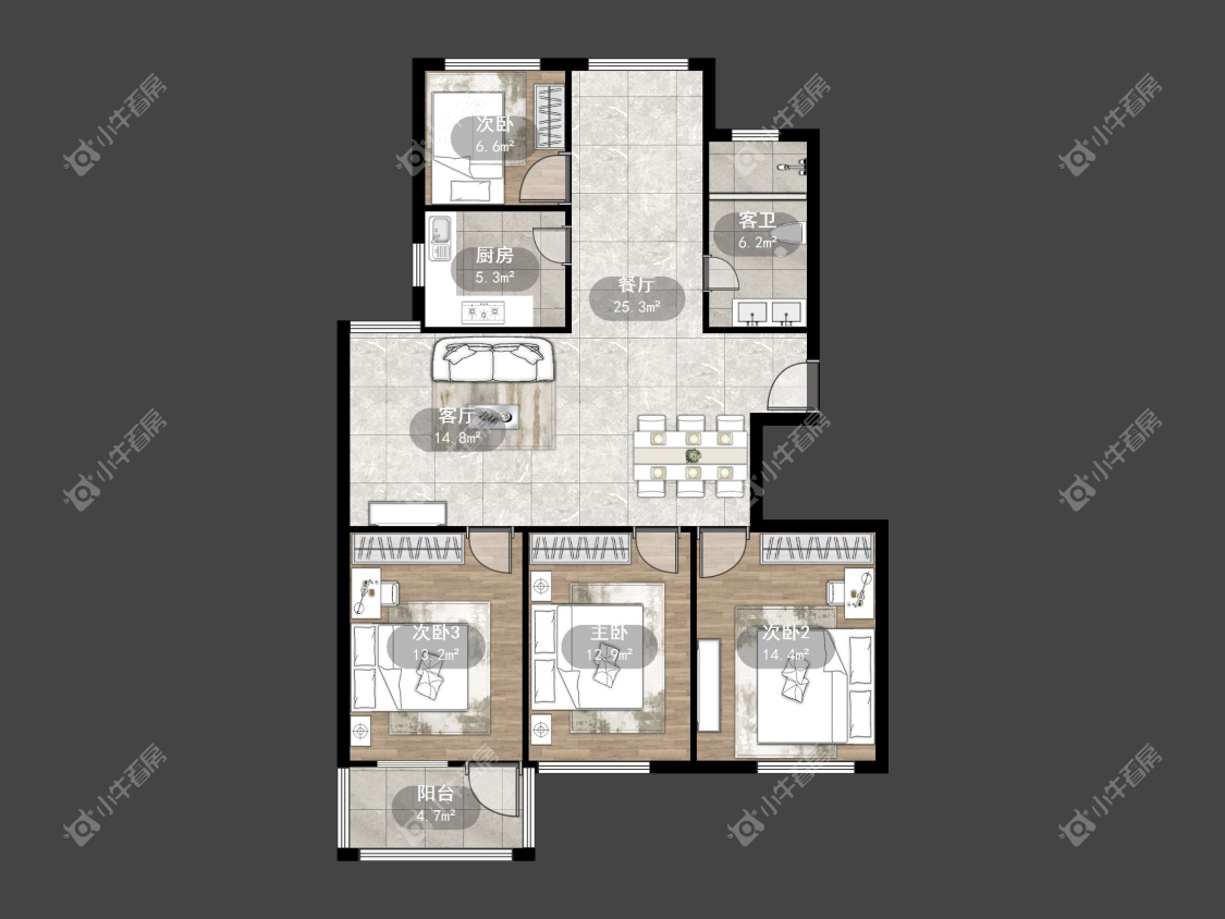 镇江兴隆苑在售二手房源户型图_小牛看房