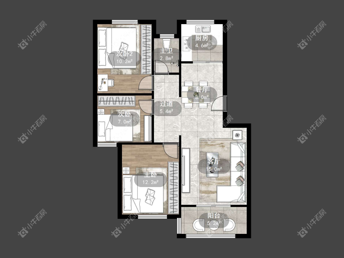 镇江世纪豪都在售二手房源户型图_小牛看房