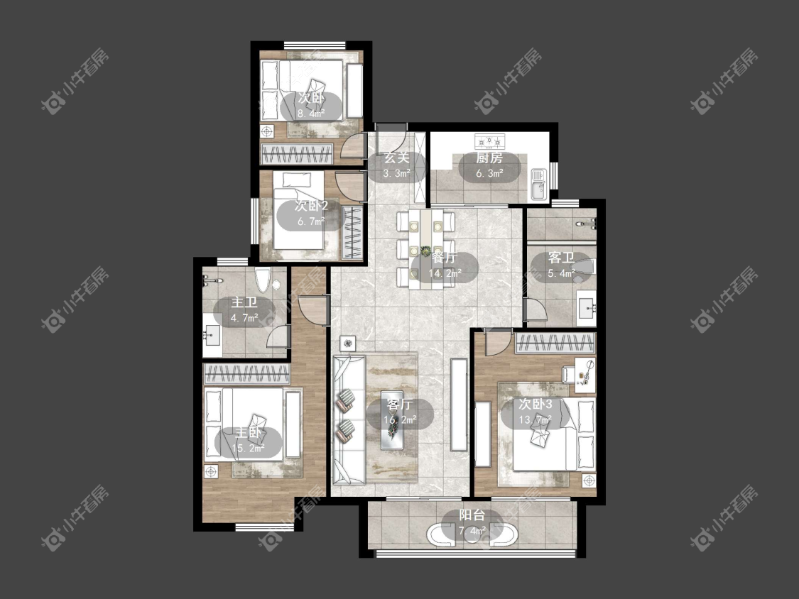 镇江翡翠林花园（天福花园）在售二手房源户型图_小牛看房