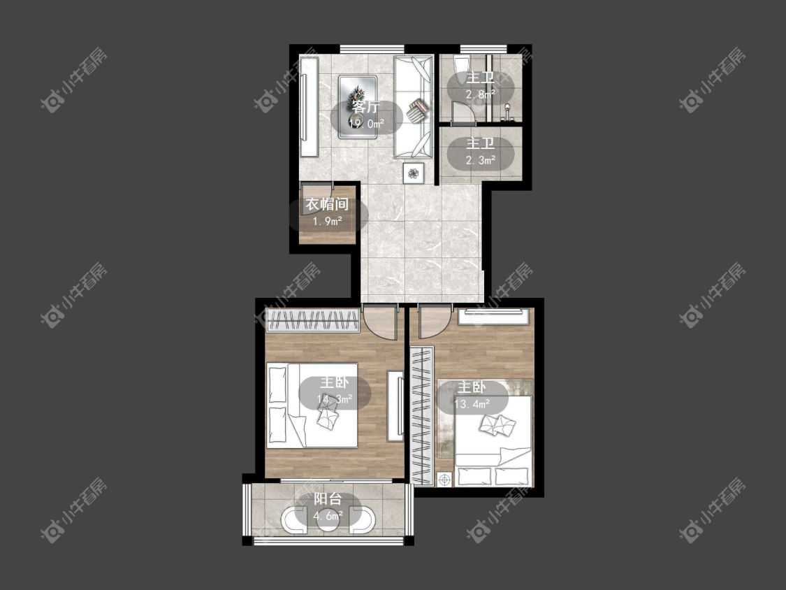 镇江新新家园在售二手房源户型图_小牛看房
