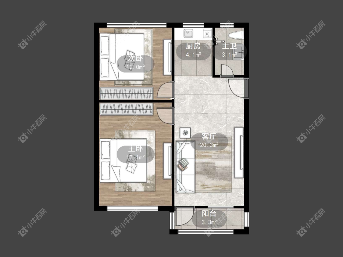 镇江海会新村在售二手房源户型图_小牛看房