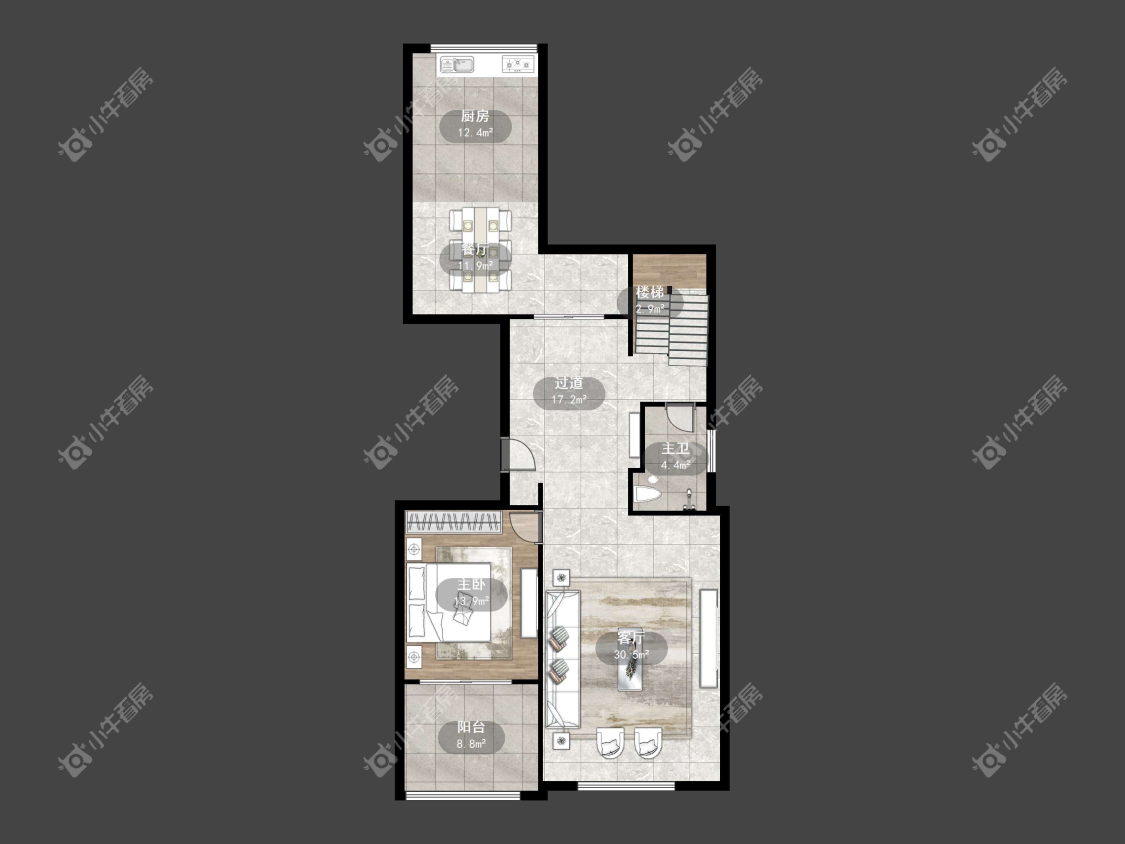 镇江花王公寓在售二手房源户型图_小牛看房