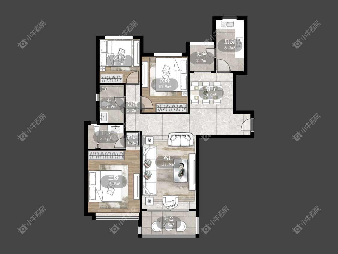 镇江恒大城在售二手房源户型图_小牛看房