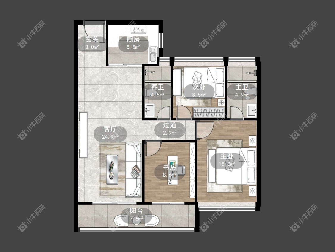 镇江碧桂园樾府在售二手房源户型图_小牛看房