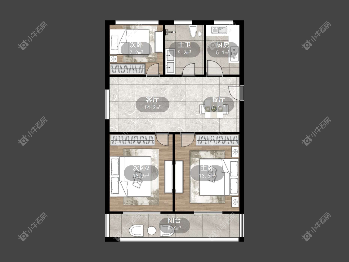 镇江幸福小区在售二手房源户型图_小牛看房