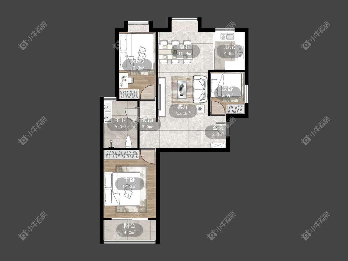镇江金鼎城市花园在售二手房源户型图_小牛看房