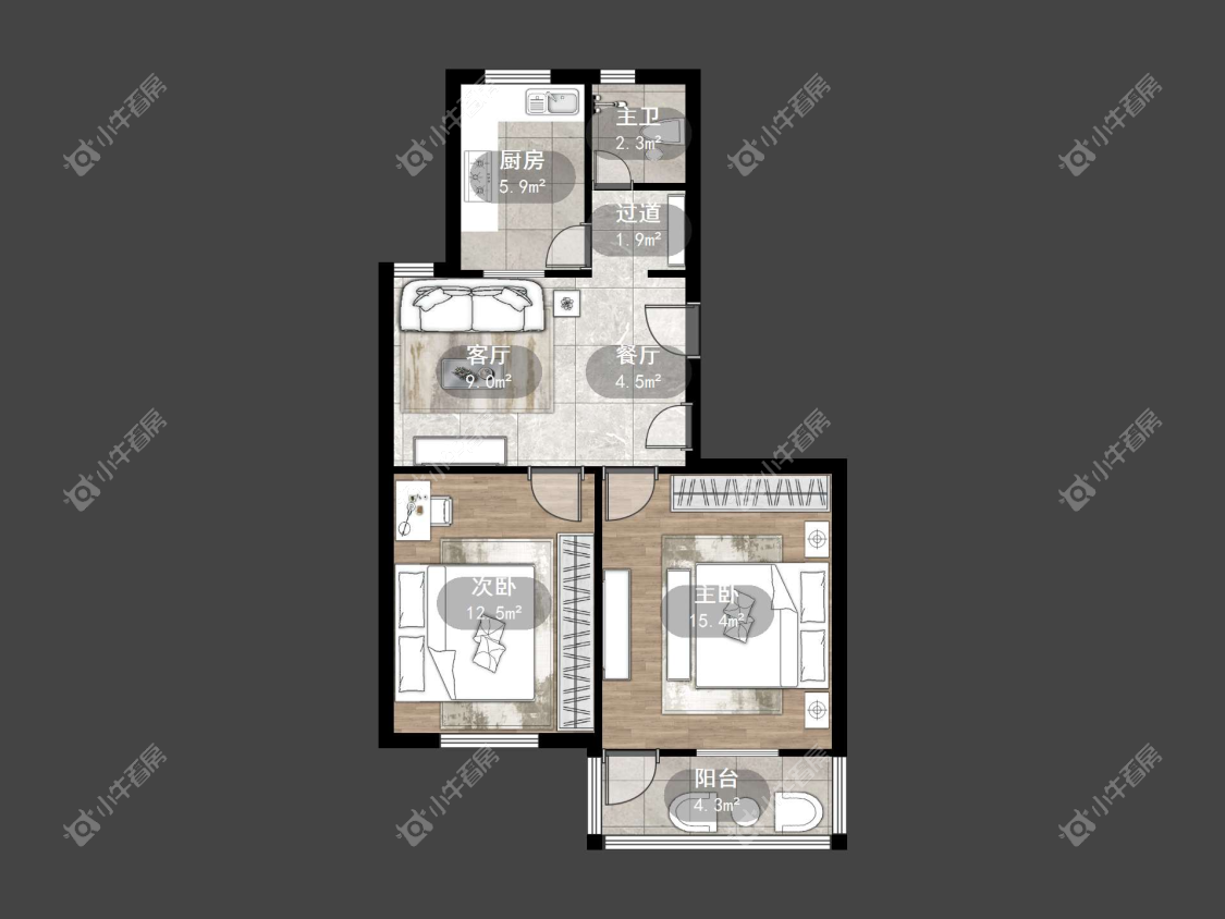 镇江万善园一村在售二手房源户型图_小牛看房