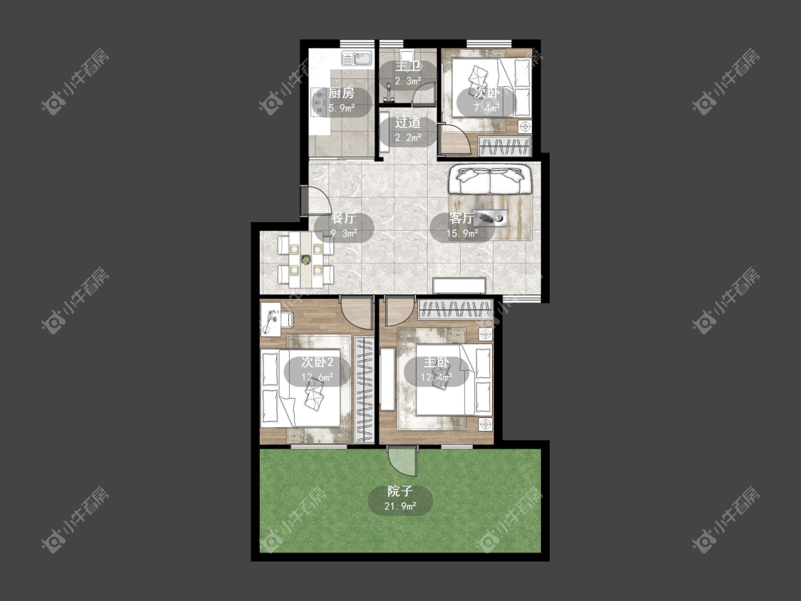 镇江鸿运楼在售二手房源户型图_小牛看房