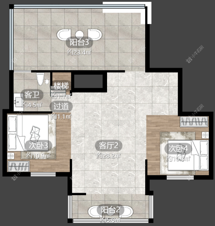 镇江锦尚名都在售二手房源户型图_小牛看房