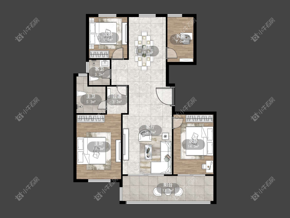 镇江天怡紫宸在售二手房源户型图_小牛看房