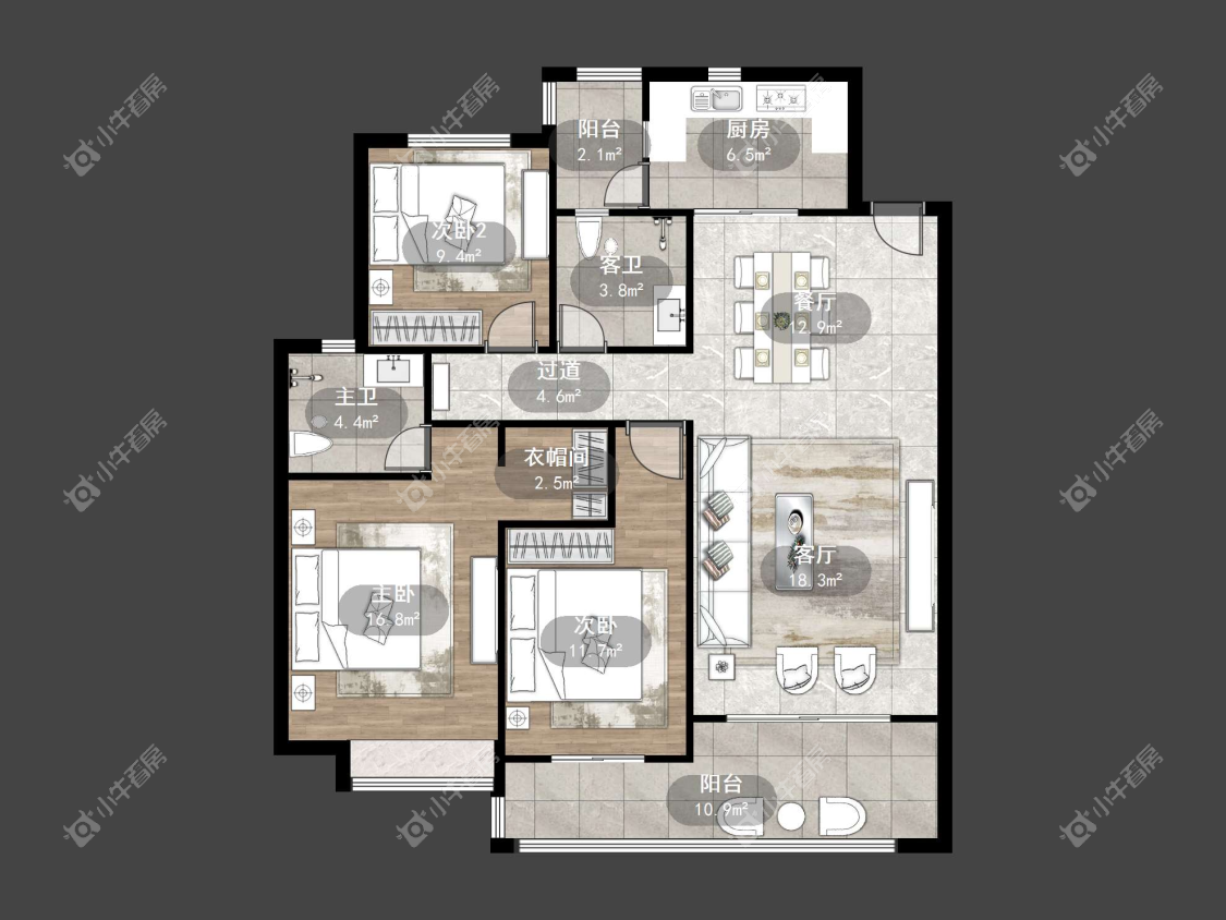 镇江恒大名都二三期在售二手房源户型图_小牛看房