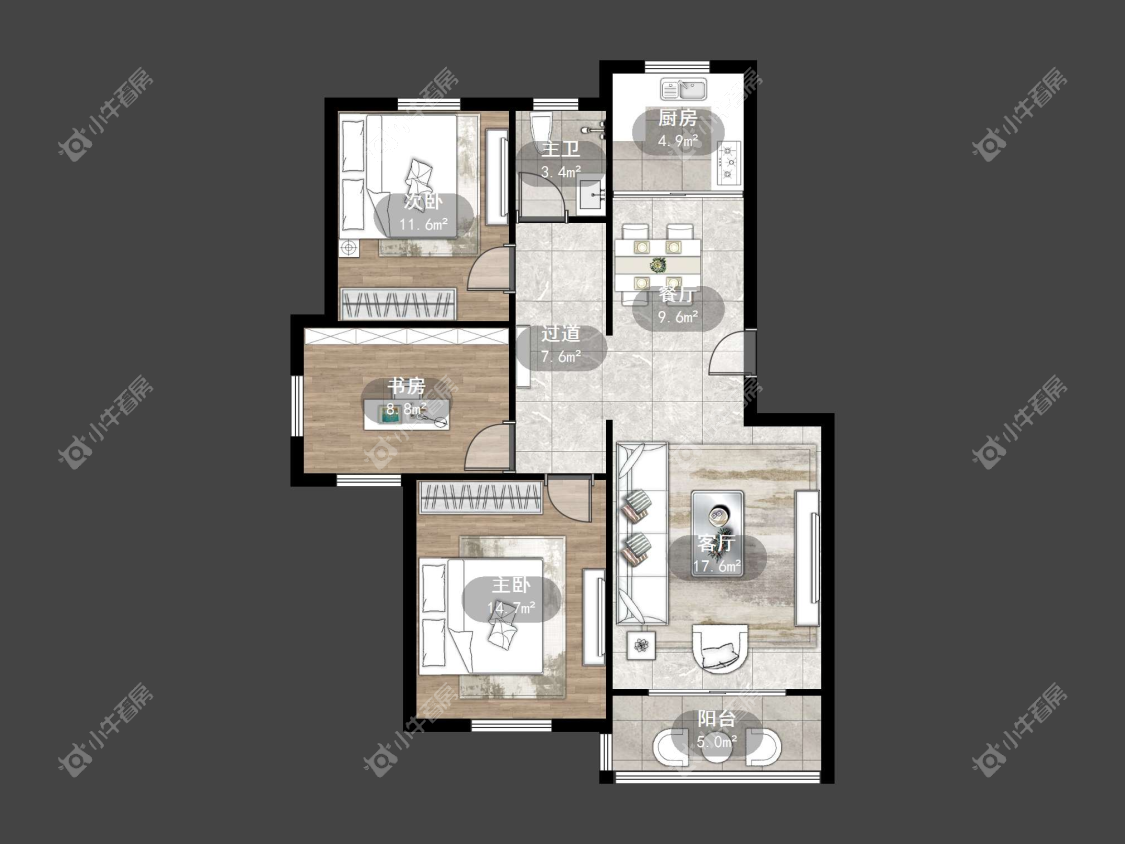 镇江佳景天城在售二手房源户型图_小牛看房