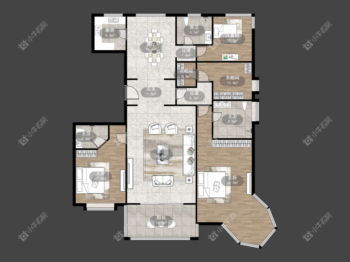 镇江信达香堤国际在售二手房源户型图_小牛看房