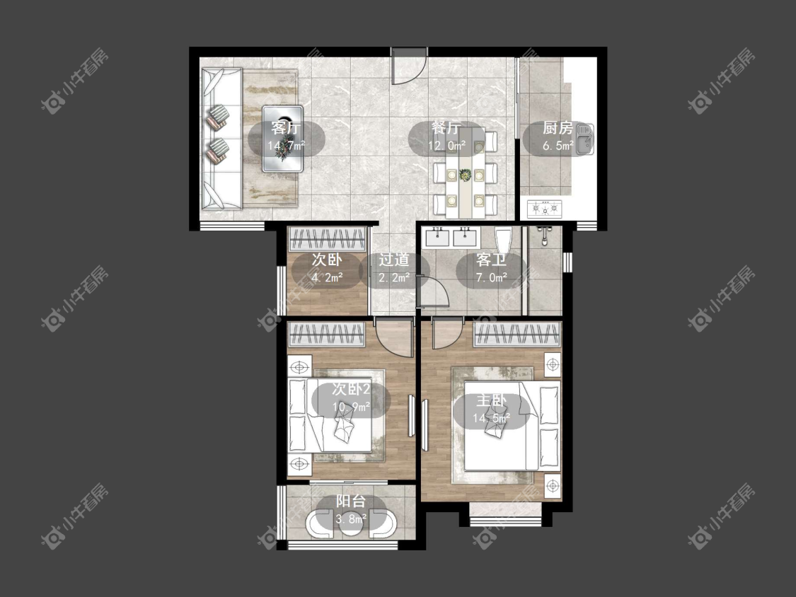 镇江欧洲城在售二手房源户型图_小牛看房