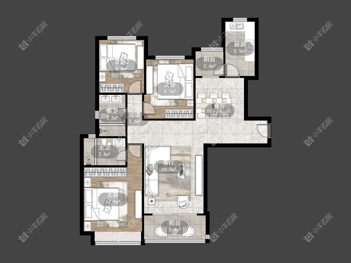 镇江恒大名都一期在售二手房源户型图_小牛看房