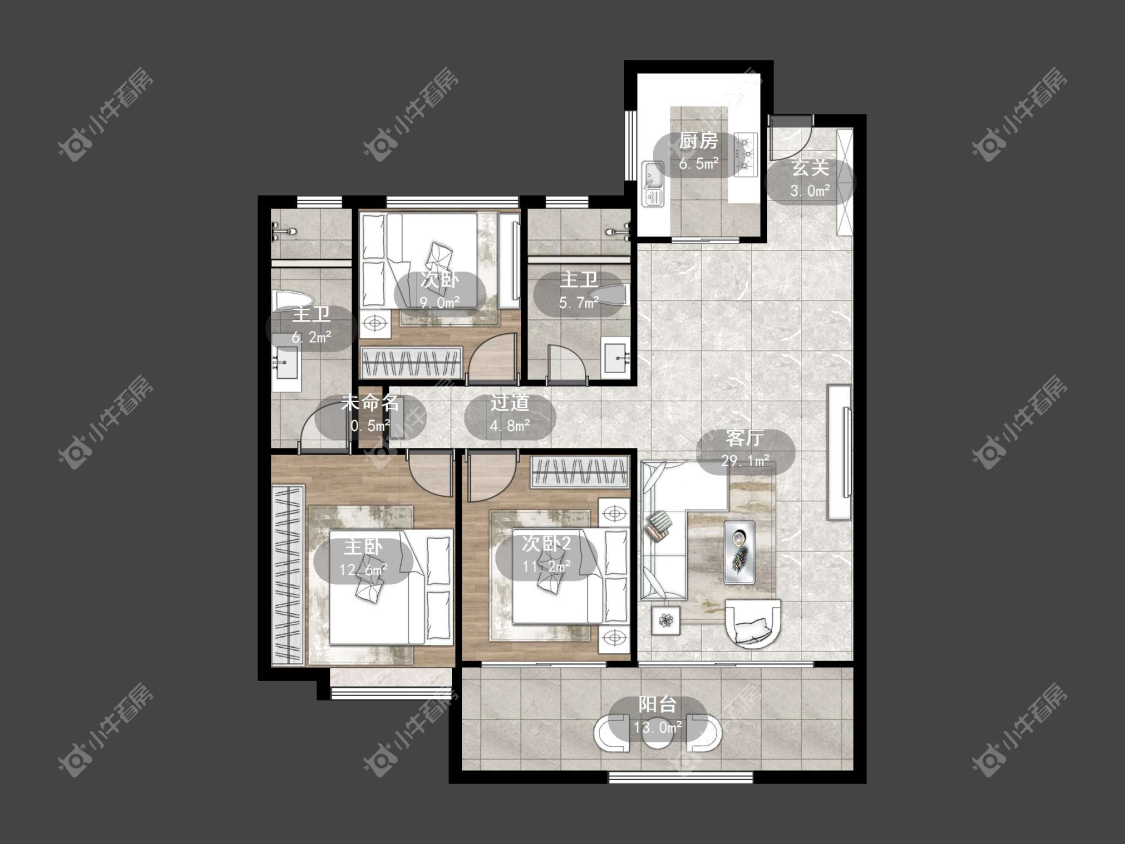镇江璞悦观邸在售二手房源户型图_小牛看房