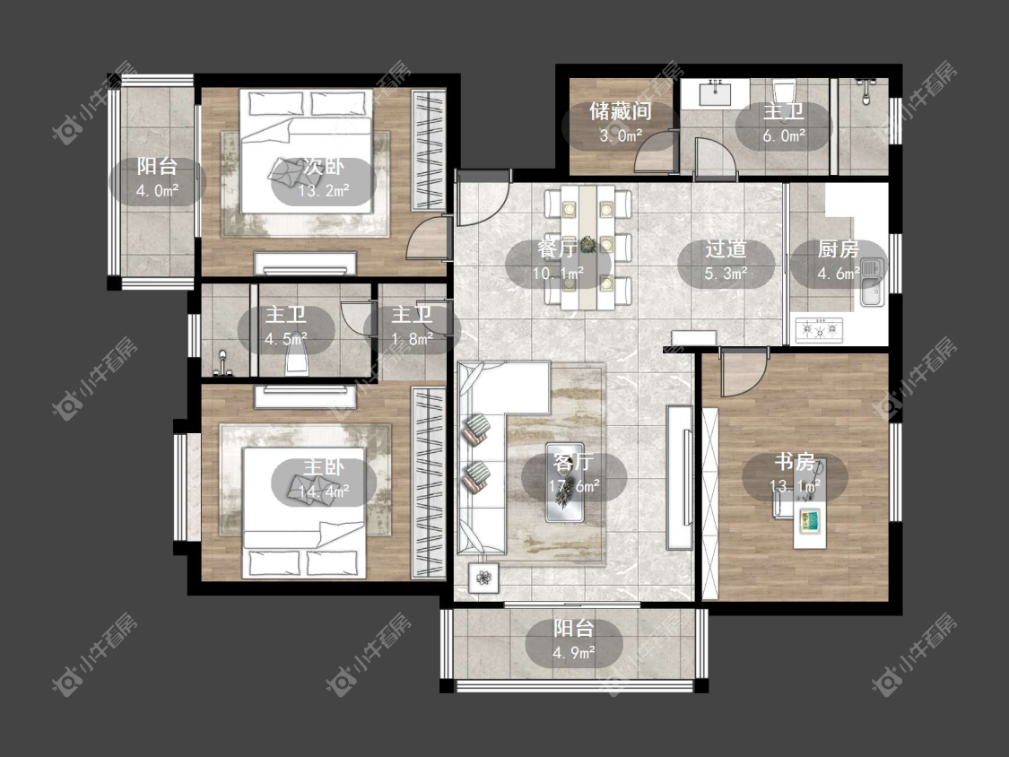 镇江新香草苑在售二手房源户型图_小牛看房