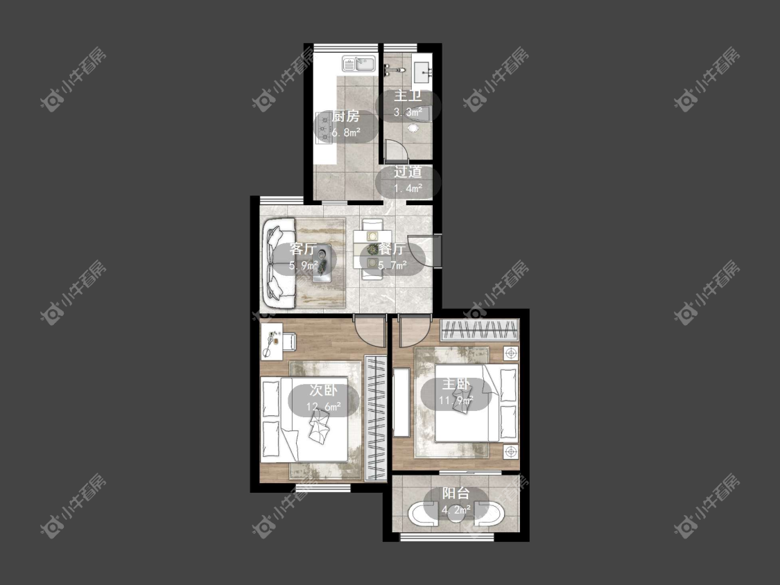 镇江凤美新村在售二手房源户型图_小牛看房