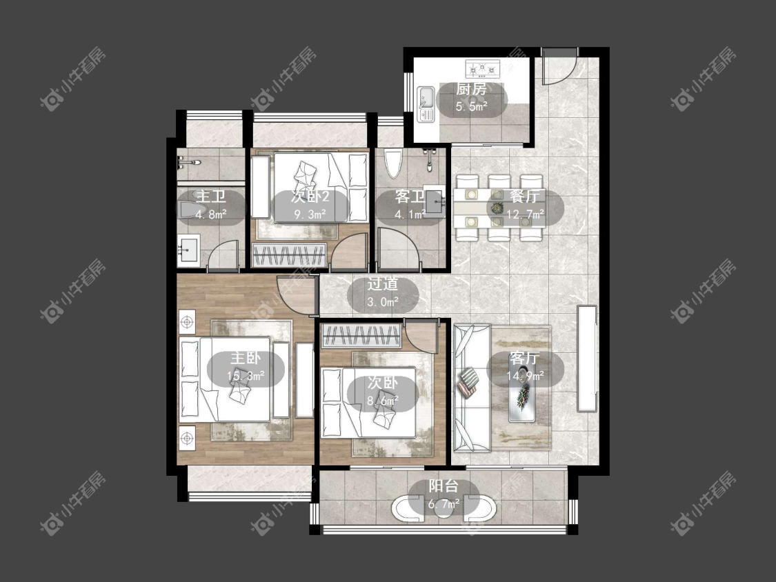 镇江碧桂园樾府在售二手房源户型图_小牛看房