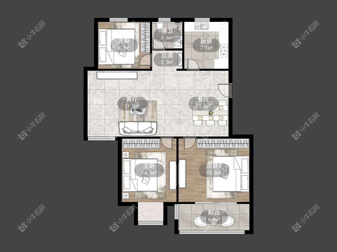 镇江华云公寓在售二手房源户型图_小牛看房