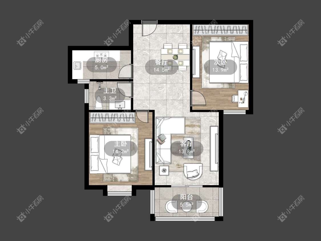 镇江嘉荟新城西苑在售二手房源户型图_小牛看房