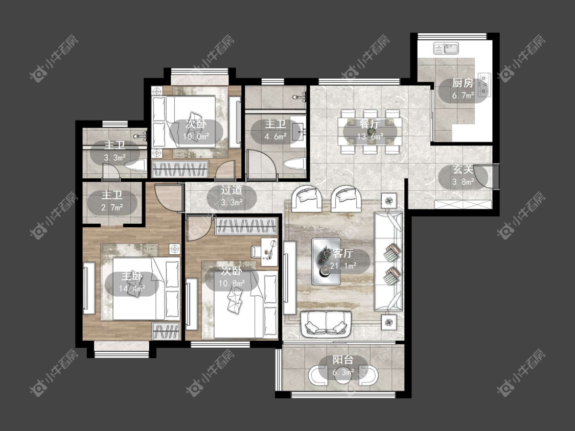镇江江南人家在售二手房源户型图_小牛看房